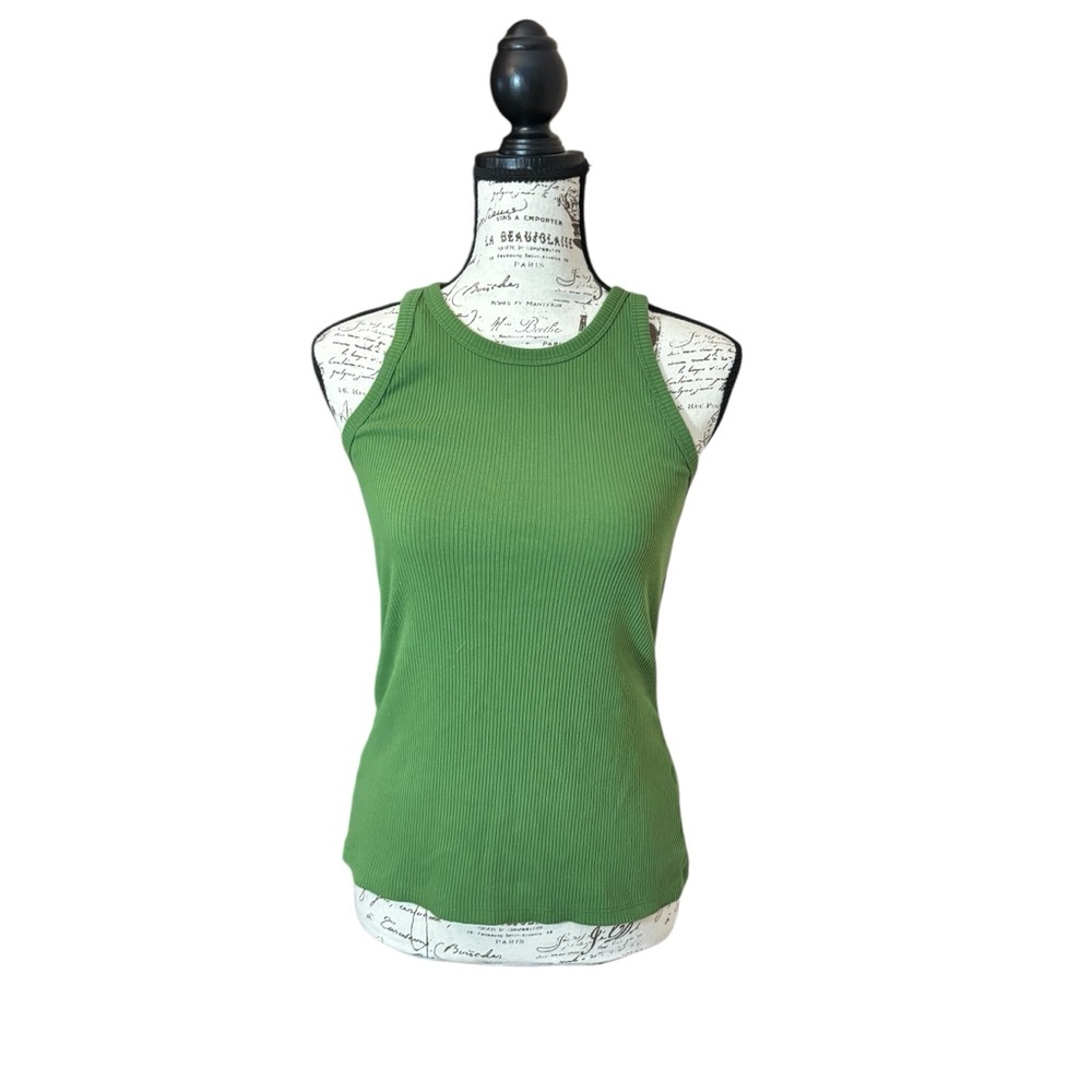 Old Navy Green Ribbed Tank Top